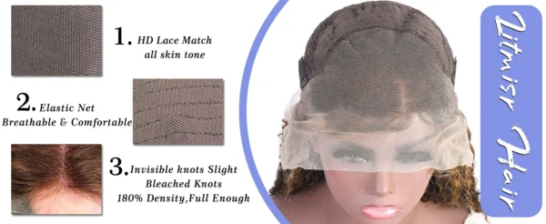 Loose Deep Wave Wig Human Hair Ready To Wear13x4 13x6 Lace Closure Curly Highlight Ombre 4/27 Preplucked Hairline Pre Cut - Image 9