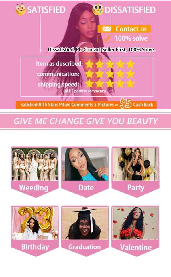 Straight Human Hair Bundles with Closure 2x6 4x4 Raw Brazilian Hair Extensions Weave 3 4 Bundles with 13x4 Transparent Frontal - Image 9