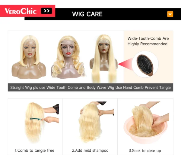 13x6 Purple Lace Front Human Hair Wig 613 Blonde Long Straight Brazilian Remy Pre-Plucked Lavender Colored Wig for Women - Image 16