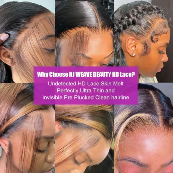 40 50 Inch Bone Straight HD Lace Wig 13x6 Human Hair Brazilian 360 Full Lace Front Wigs For Women 13x4 Human Hair Wig Preplucked - Image 5