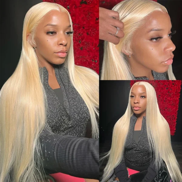 HD Transparent 613 Blonde Straight 13x4 13x6 Lace Front Human Hair Wigs For Women Colored Lace Frontal Wig PrePlucked Brazilian - Image 10