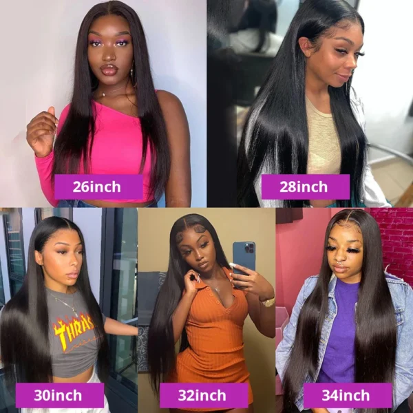 40 50 Inch Bone Straight HD Lace Wig 13x6 Human Hair Brazilian 360 Full Lace Front Wigs For Women 13x4 Human Hair Wig Preplucked - Image 12