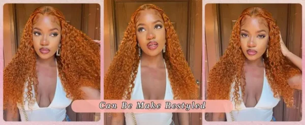 Curly Ginger Human Hair Wigs 13x6 Hd Lace Front Wig Deep Wave 30 Inch High Density Colored 13x4 Lace Frontal Brazilian Choice - Image 20