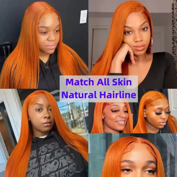 Rosabeauty #350 Ginger Orange Straight Human Hair Bundles Brazilian 100% Human Hair Bundles Extension 2 4 Bundles For Women - Image 6