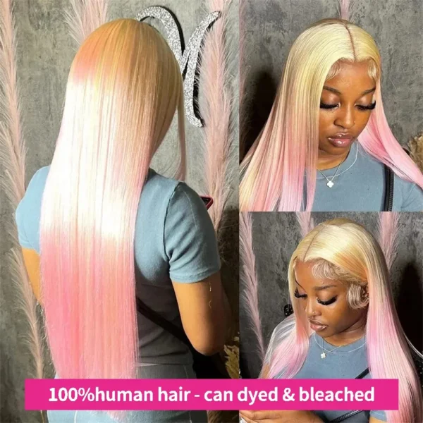 HD Transparent 613 Blonde Straight 13x4 13x6 Lace Front Human Hair Wigs For Women Colored Lace Frontal Wig PrePlucked Brazilian - Image 3