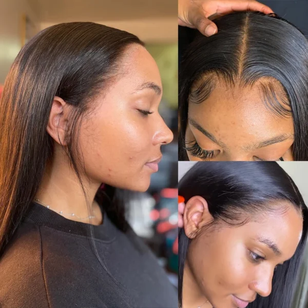 Short Bob Wig Lace Front Human Hair Wigs Bone Straight Lace Front Wigs For Women Brazilian 13x4 Lace Frontal Wig 4x4 Closure Wig - Image 4