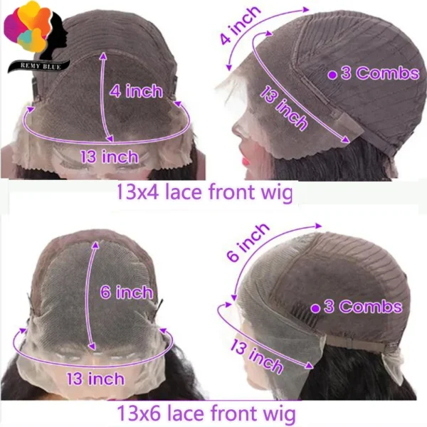 Red Lace Front Human Hair Wig Body Wave 13x6 Lace Frontal Wigs for Black Women Colored 99j Burgundy Human Hair Wigs Pre-Plucked - Image 6