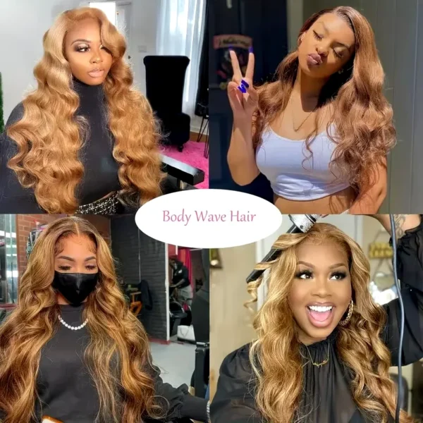 27 Honey Blonde Wig Human Hair 13x6 Hd Lace Frontal Wig 250 Density  Body Wave Lace Front Wig 13x4 Honey Blonde Human Hair Wigs - Image 5
