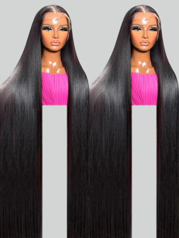 40 46 50 Inch Straight Lace Frontal Wig 250 Density 13X6 13X4 HD Lace Front Wig Brazilian 7x5 Glueless Human Hair Wigs For Women