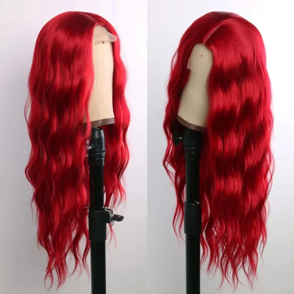 26 Inch Deep Wave 13X4 HD Lace Frontal Wig Human Hair Red Lace Front Human Hair Wigs 13X6 Lace Front Wigs Pre Plucked For Women - Image 3