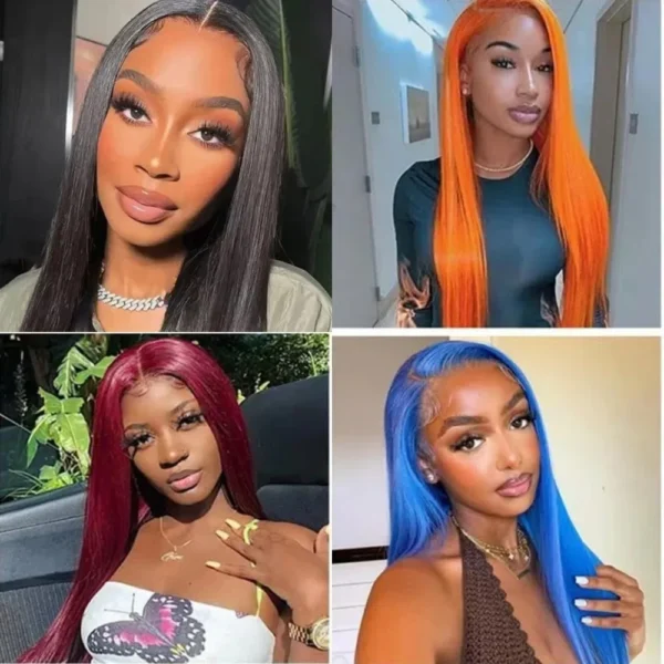 38 Inch Bone Straight 13x6  Lace Front Human Hair Wigs Brazilian HD 360 Lace Front Human Hair Wigs For Women - Image 4