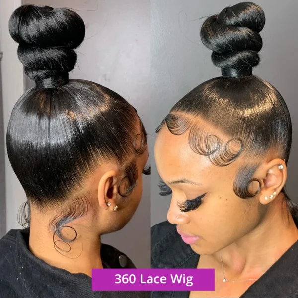 40 50 Inch Bone Straight HD Lace Wig 13x6 Human Hair Brazilian 360 Full Lace Front Wigs For Women 13x4 Human Hair Wig Preplucked - Image 13