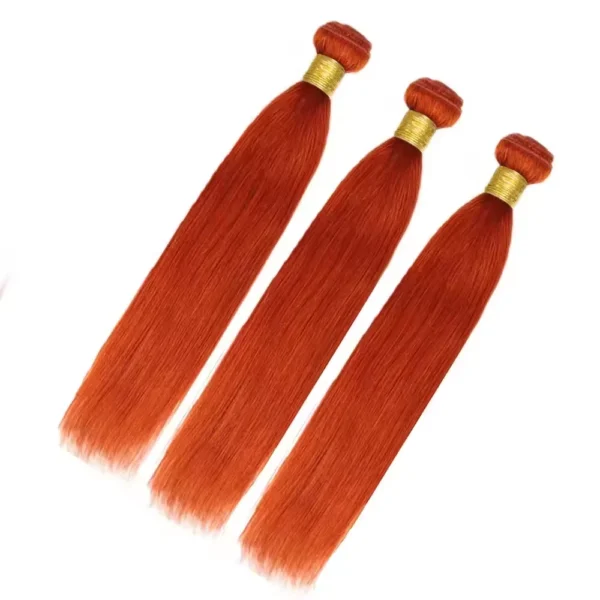 Rosabeauty #350 Ginger Orange Straight Human Hair Bundles Brazilian 100% Human Hair Bundles Extension 2 4 Bundles For Women - Image 2
