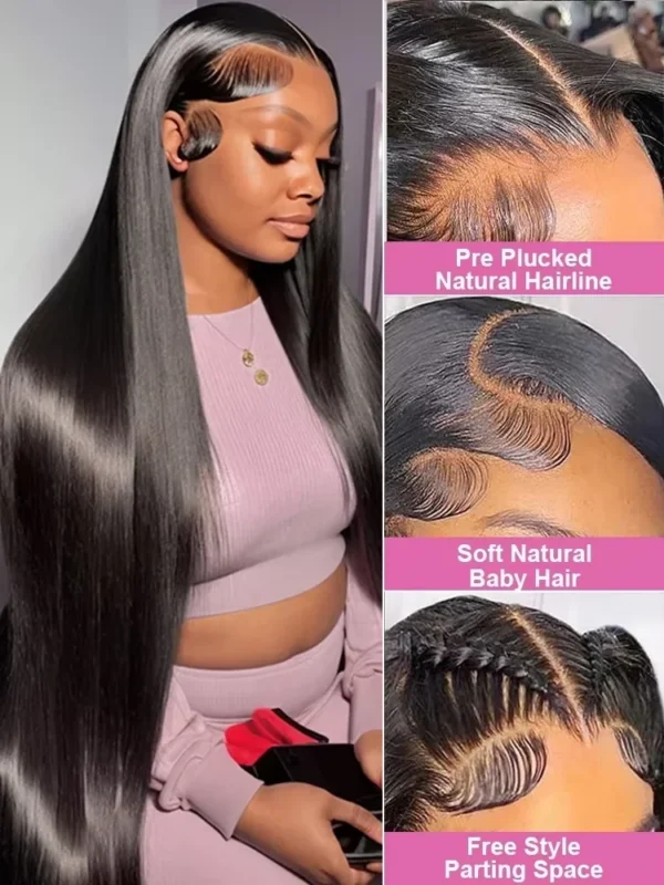 30 40 Inch Bone Straight 13x4 Lace Front Wig High Density 13x6 hd Lace Frontal Wigs Human Hair For Black Women Brazilian Choice - Image 2