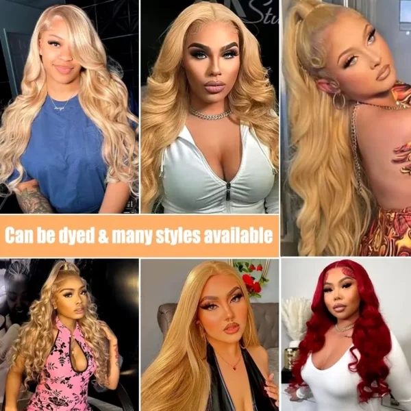 27 Honey Blonde Wig Human Hair 13x6 Hd Lace Frontal Wig 250 Density  Body Wave Lace Front Wig 13x4 Honey Blonde Human Hair Wigs - Image 11
