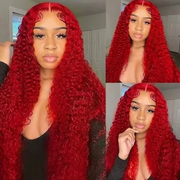 26 Inch Deep Wave 13X4 HD Lace Frontal Wig Human Hair Red Lace Front Human Hair Wigs 13X6 Lace Front Wigs Pre Plucked For Women - Image 10
