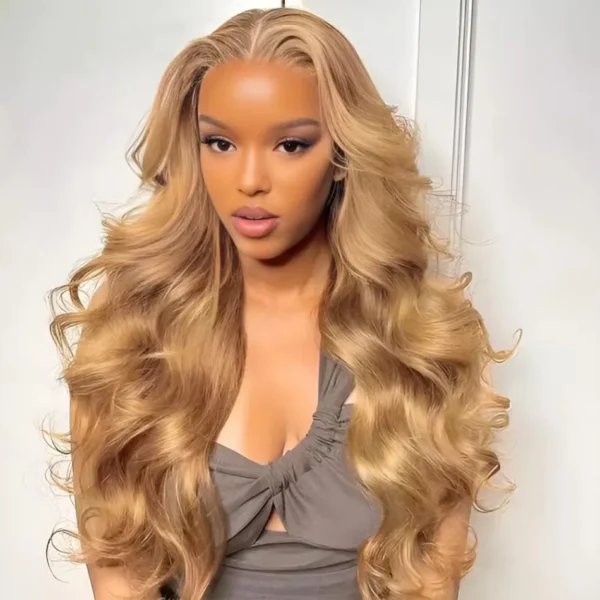 27 Honey Blonde Wig Human Hair 13x6 Hd Lace Frontal Wig 250 Density  Body Wave Lace Front Wig 13x4 Honey Blonde Human Hair Wigs - Image 7