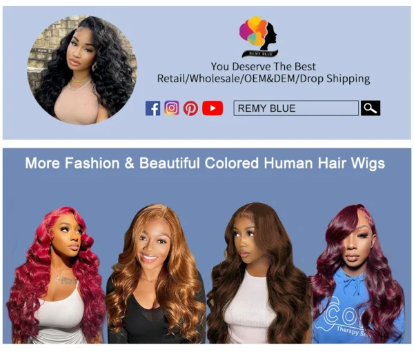Red Lace Front Human Hair Wig Body Wave 13x6 Lace Frontal Wigs for Black Women Colored 99j Burgundy Human Hair Wigs Pre-Plucked - Image 28
