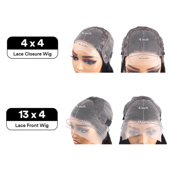 Short Bob Wig Lace Front Human Hair Wigs Bone Straight Lace Front Wigs For Women Brazilian 13x4 Lace Frontal Wig 4x4 Closure Wig - Image 6