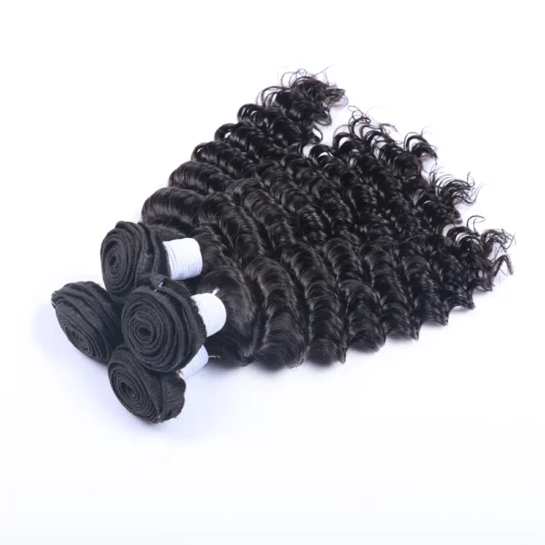 36 40 Inch 100% Human Hair Bundles Curly Bundles Deep Wave Bundles Human Hair Natural Black Color Extensions Remy Brazilian - Image 5