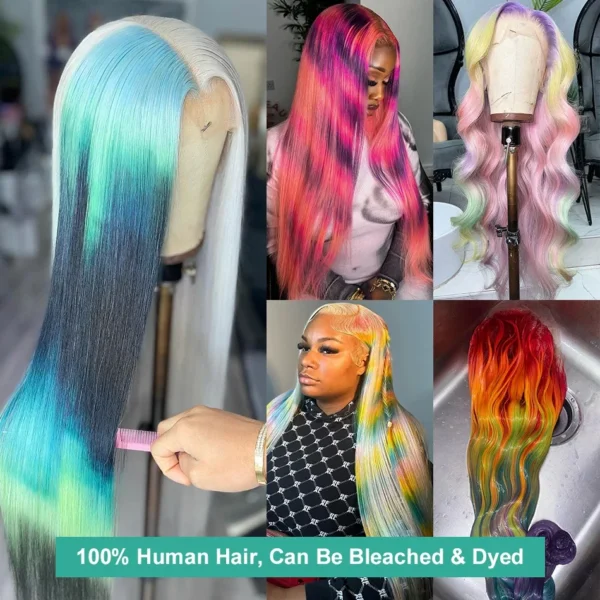 250% 613 Honey Blonde 13x6 HD Transparent Lace Front Human Hair Wigs For Women 34 36 Inch Straight 13x4 Lace Frontal Wig - Image 10