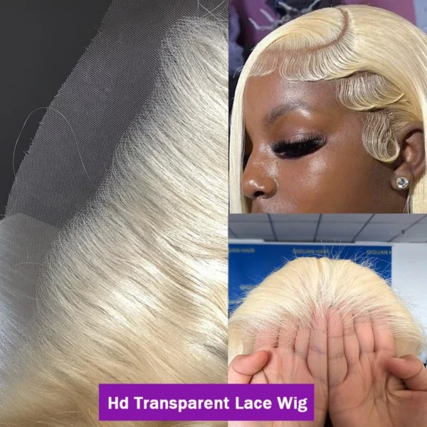 250% 613 Honey Blonde 13x6 HD Transparent Lace Front Human Hair Wigs For Women 34 36 Inch Straight 13x4 Lace Frontal Wig - Image 17