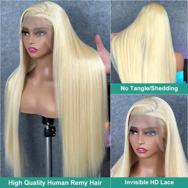 30 40 Inch Straight 613 Honey Blonde 13x6 HD Lace Frontal Wigs 13x4 Transparent Lace Front Human Hair Wig Brazilian Preplucked - Image 8