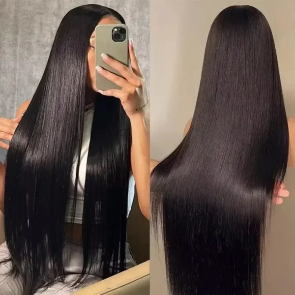 38 Inch Bone Straight 13x6  Lace Front Human Hair Wigs Brazilian HD 360 Lace Front Human Hair Wigs For Women - Image 3