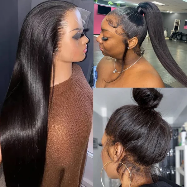 40 50 Inch Bone Straight HD Lace Wig 13x6 Human Hair Brazilian 360 Full Lace Front Wigs For Women 13x4 Human Hair Wig Preplucked