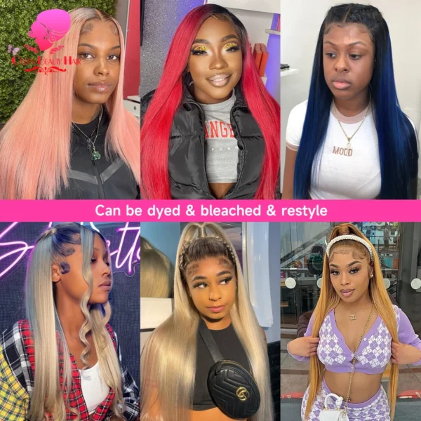 13x6 Lace Frontal Wig 1B 613 Ombre Blonde Full Lace Human Hair Wig Dark Roots Pre Plucked  Lace Front Human Hair Wigs for Women - Image 24