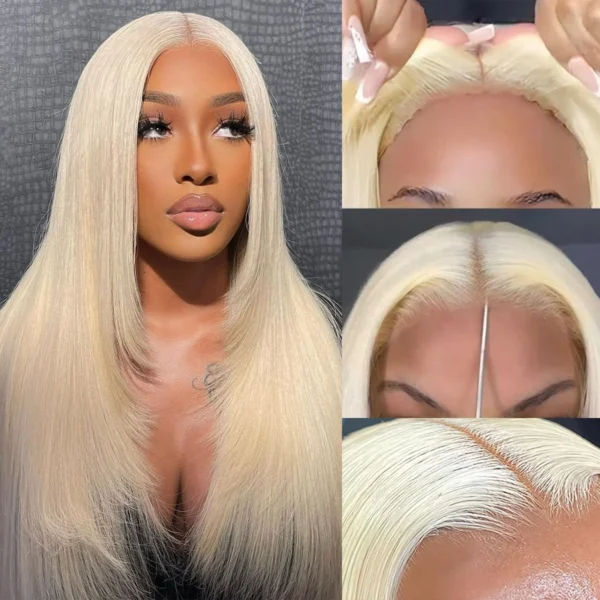 HD Transparent 613 Blonde Straight 13x4 13x6 Lace Front Human Hair Wigs For Women Colored Lace Frontal Wig PrePlucked Brazilian - Image 9