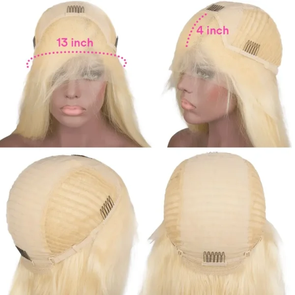 13x4 13x6 HD Transparent Full Frontal Lace 613 Blonde Colored Straight Human Hair Wigs Lace Front Wigs For Women 34 36 Inch - Image 6