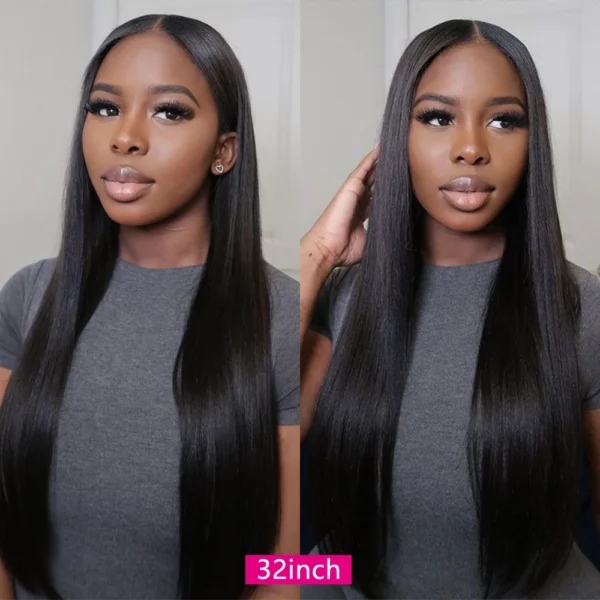 30 40inch Straight Human Hair Bundles with 5x5/6x6 Closure Brazilian Raw Bundles 100%Human Hair 13x4 Frontal Closure And Bundles - Image 5