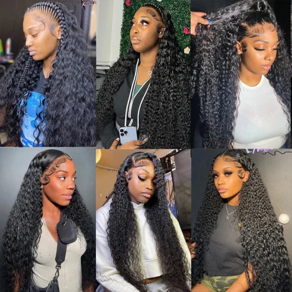 30 40 Inch 13x6 Hd Lace Deep Wave Frontal human hair Wigs 13x4 Water Wave Lace Front Curly  Wigs for Black Women Pre Plucked - Image 4
