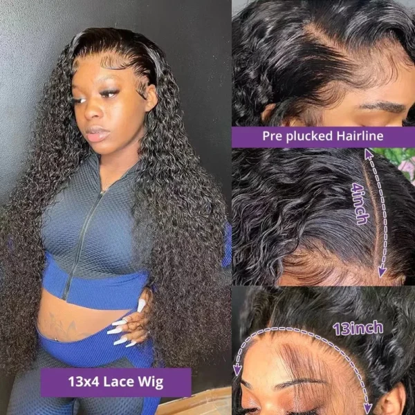 30 40 Inch 13x6 Hd Lace Deep Wave Frontal human hair Wigs 13x4 Water Wave Lace Front Curly  Wigs for Black Women Pre Plucked - Image 2