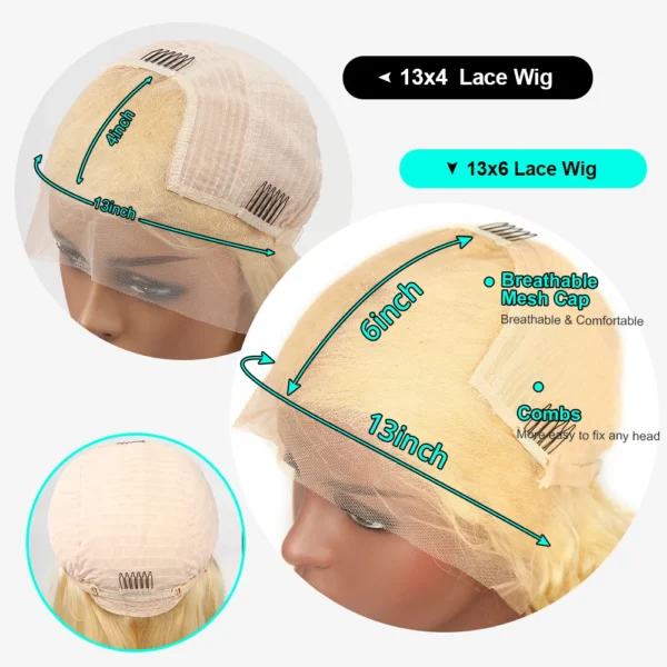 30 40 Inch Straight 613 Honey Blonde 13x6 HD Lace Frontal Wigs 13x4 Transparent Lace Front Human Hair Wig Brazilian Preplucked - Image 6