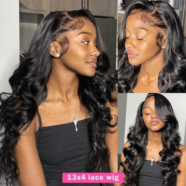 Lafino 200% Density Body Wave Lace Front Wig 13x6 Loose Body Wave 13x4 Lace Front Wigs Black Wig Human Hair 40 Inch Brazilian - Image 9