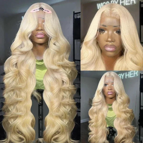 250 Density 30 40 Inch 613 honey blonde Body Wave 13x6 HD Transparent Lace Frontal Wigs Human Hair Brazilian 13x4 Lace Front Wig - Image 12