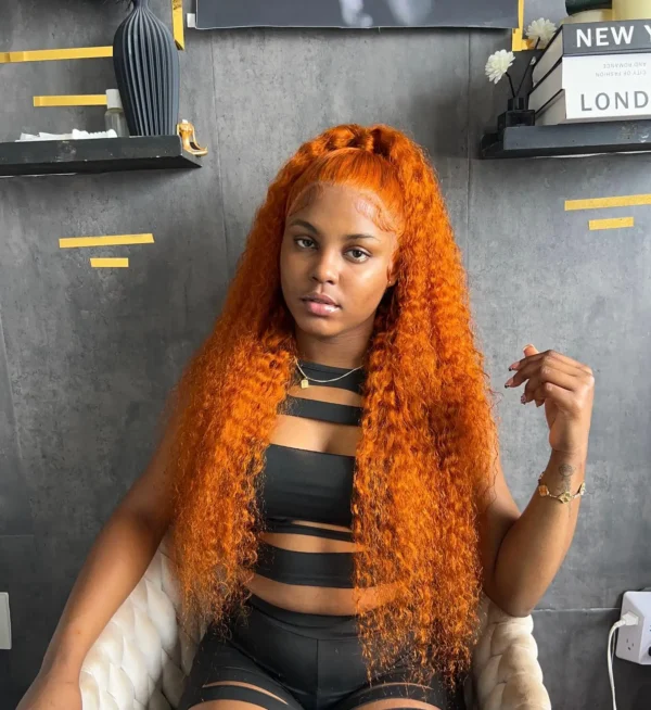 Curly Ginger Human Hair Wigs 13x6 Hd Lace Front Wig Deep Wave 30 Inch High Density Colored 13x4 Lace Frontal Brazilian Choice - Image 10