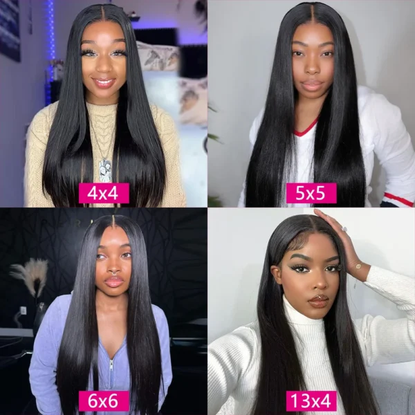30 40inch Straight Human Hair Bundles with 5x5/6x6 Closure Brazilian Raw Bundles 100%Human Hair 13x4 Frontal Closure And Bundles - Image 6