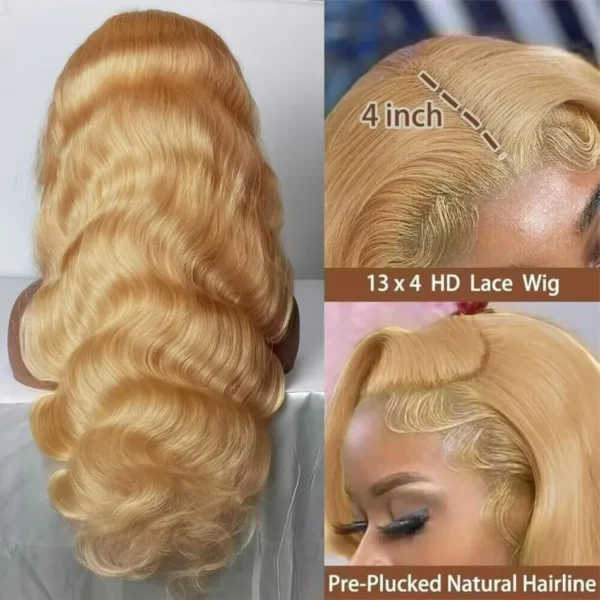 27 Honey Blonde Wig Human Hair 13x6 Hd Lace Frontal Wig 250 Density  Body Wave Lace Front Wig 13x4 Honey Blonde Human Hair Wigs - Image 2