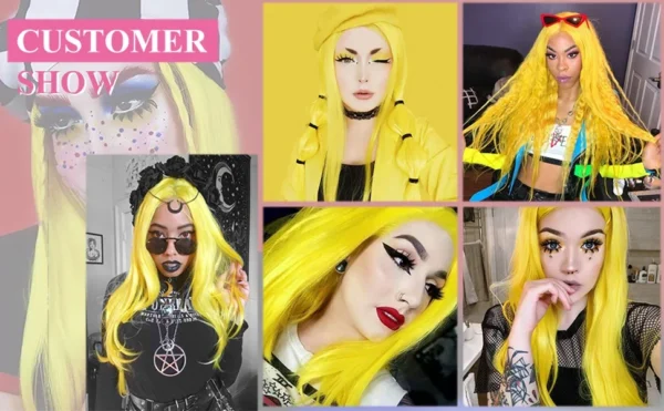 250 Density Yellow Wigs Colored 13x6 HD Transparent Lace Frontal Wig Brazilian Lace Front Remy Human Hair Wigs For Black Women - Image 7