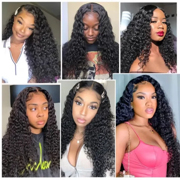 36 40 Inch 100% Human Hair Bundles Curly Bundles Deep Wave Bundles Human Hair Natural Black Color Extensions Remy Brazilian - Image 6