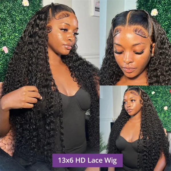 30 40 Inch 13x6 Hd Lace Deep Wave Frontal human hair Wigs 13x4 Water Wave Lace Front Curly  Wigs for Black Women Pre Plucked - Image 3