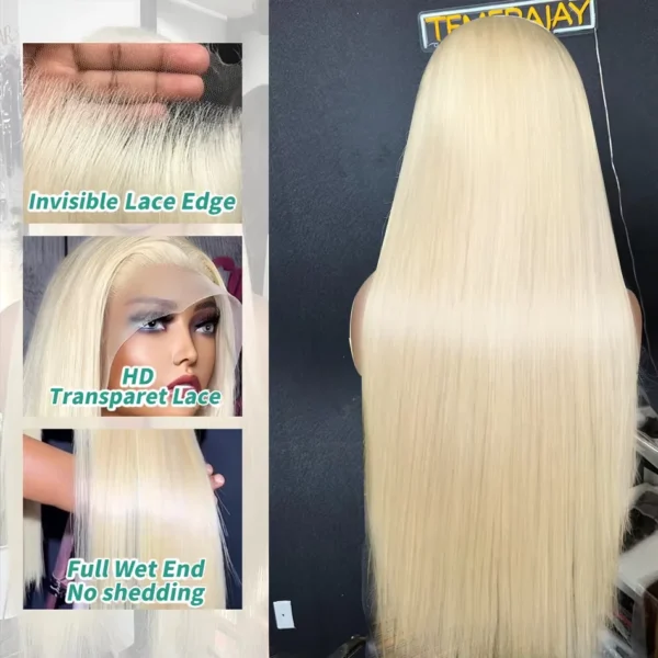 30 40 Inch Straight 613 Honey Blonde 13x6 HD Lace Frontal Wigs 13x4 Transparent Lace Front Human Hair Wig Brazilian Preplucked - Image 10