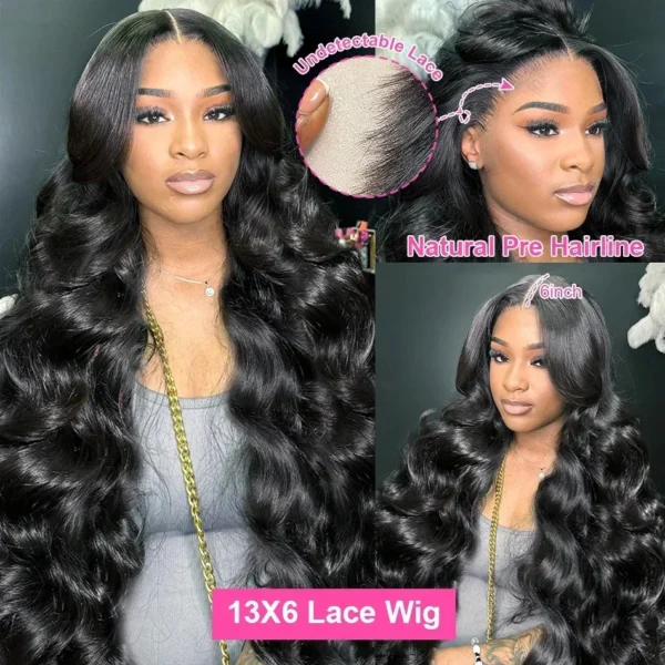 Lafino 200% Density Body Wave Lace Front Wig 13x6 Loose Body Wave 13x4 Lace Front Wigs Black Wig Human Hair 40 Inch Brazilian - Image 10