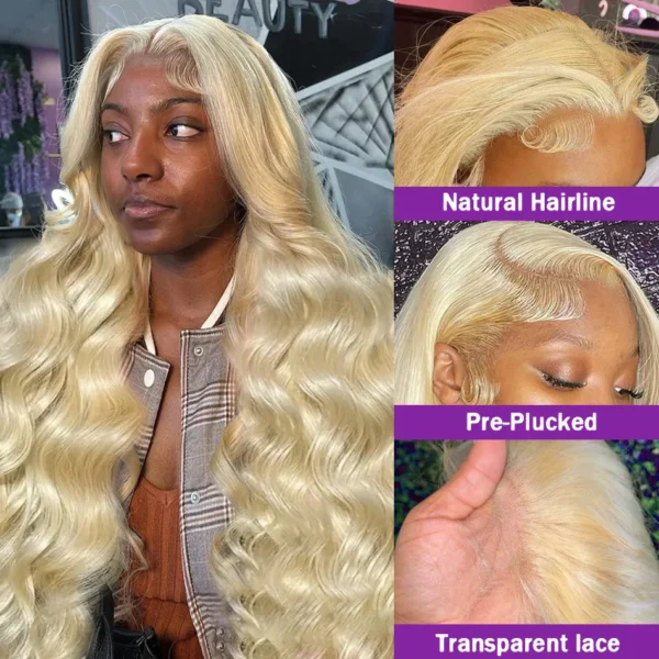 250 Density 30 40 Inch 613 honey blonde Body Wave 13x6 HD Transparent Lace Frontal Wigs Human Hair Brazilian 13x4 Lace Front Wig - Image 5