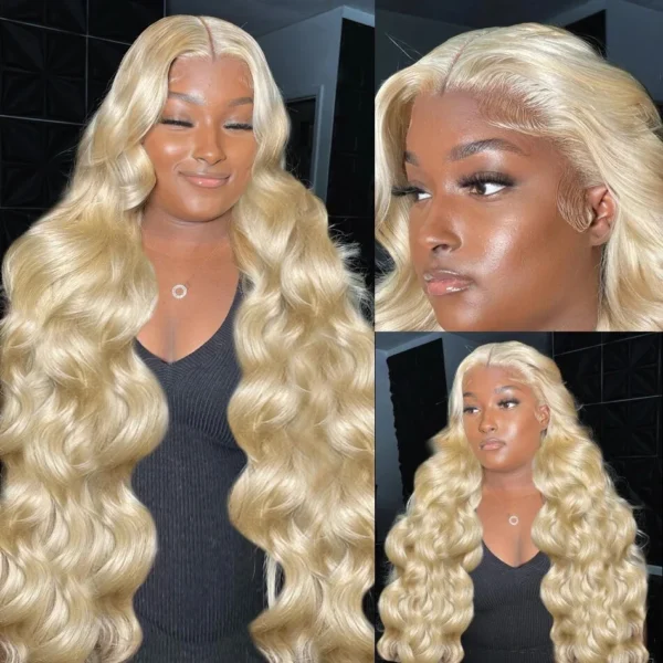 250 Density 30 40 Inch 613 honey blonde Body Wave 13x6 HD Transparent Lace Frontal Wigs Human Hair Brazilian 13x4 Lace Front Wig - Image 4
