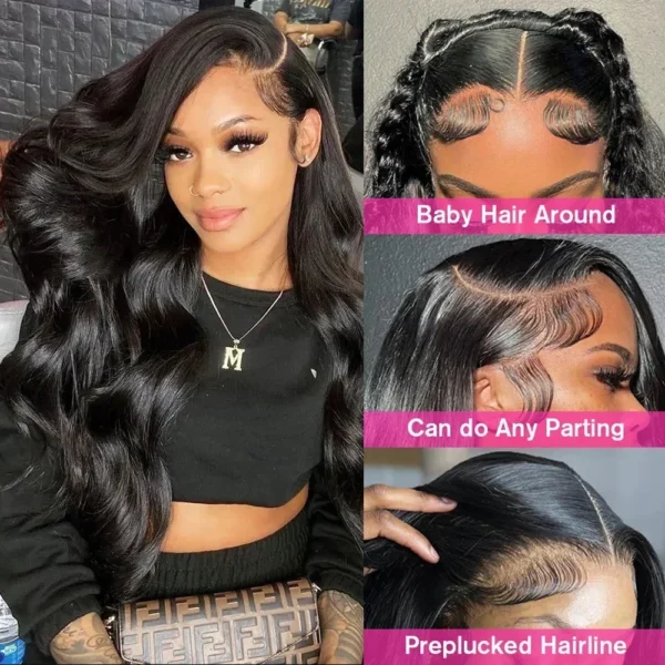 Lafino 200% Density Body Wave Lace Front Wig 13x6 Loose Body Wave 13x4 Lace Front Wigs Black Wig Human Hair 40 Inch Brazilian - Image 8