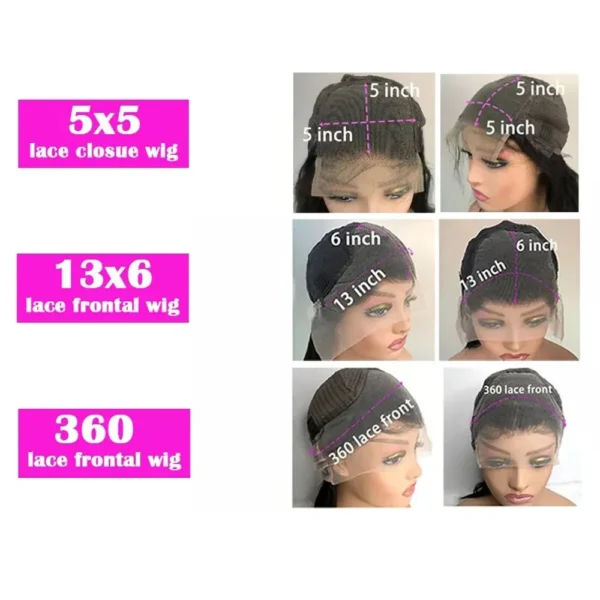 13x6 Natural Color Body Wave HD Lace Transparent Front Wig 30 36 Inch 180 Density Human Hair Lace Frontal Wigs For Women - Image 6